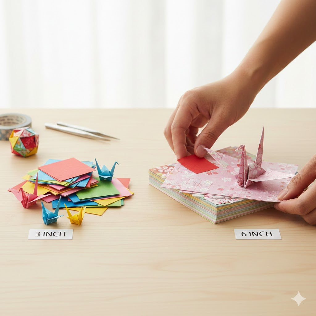 Small vs. Large Origami Paper: Choosing Between 3-inch and 6-inch for ...