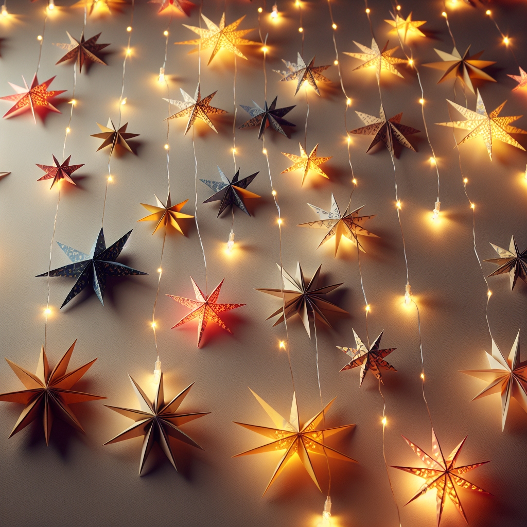 String Of Paper Stars Origami Stars and String Lights: A Twinkling DIY Project for Your Home ...