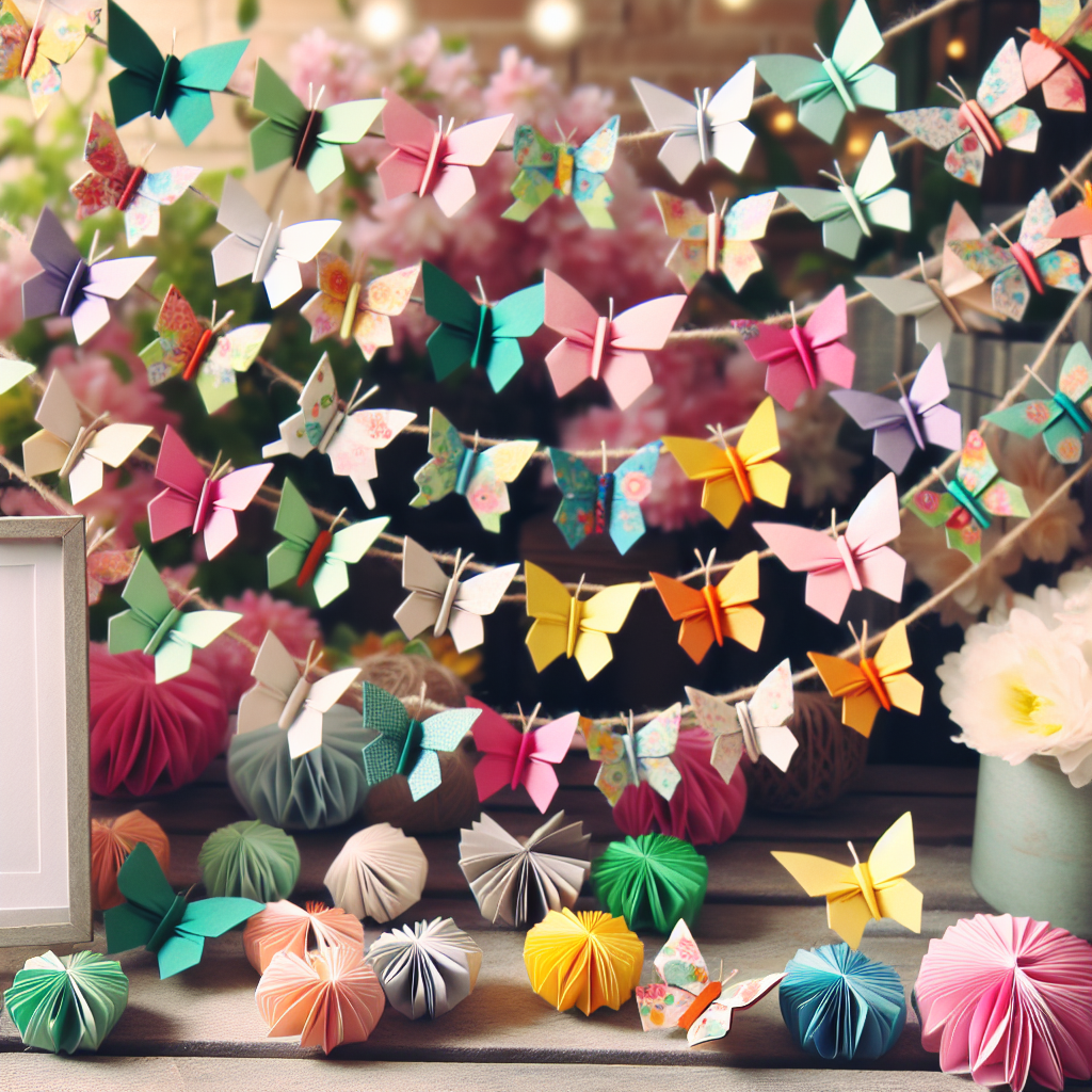Spring Decor On a Budget: Crafting Beautiful Origami Butterfly Garland ...