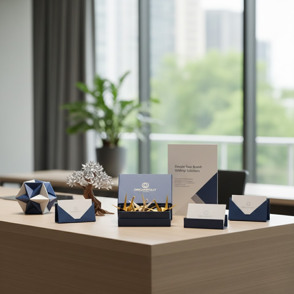 Audio Origami Service Sticker Professional Origami Folding Service for Corporate Branding & Giveaway ...