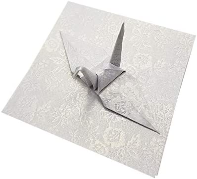 100 Origami Paper Sheets 6x6 inches Ivory paper Flower Pattern, Embossing, Pearl Coating
