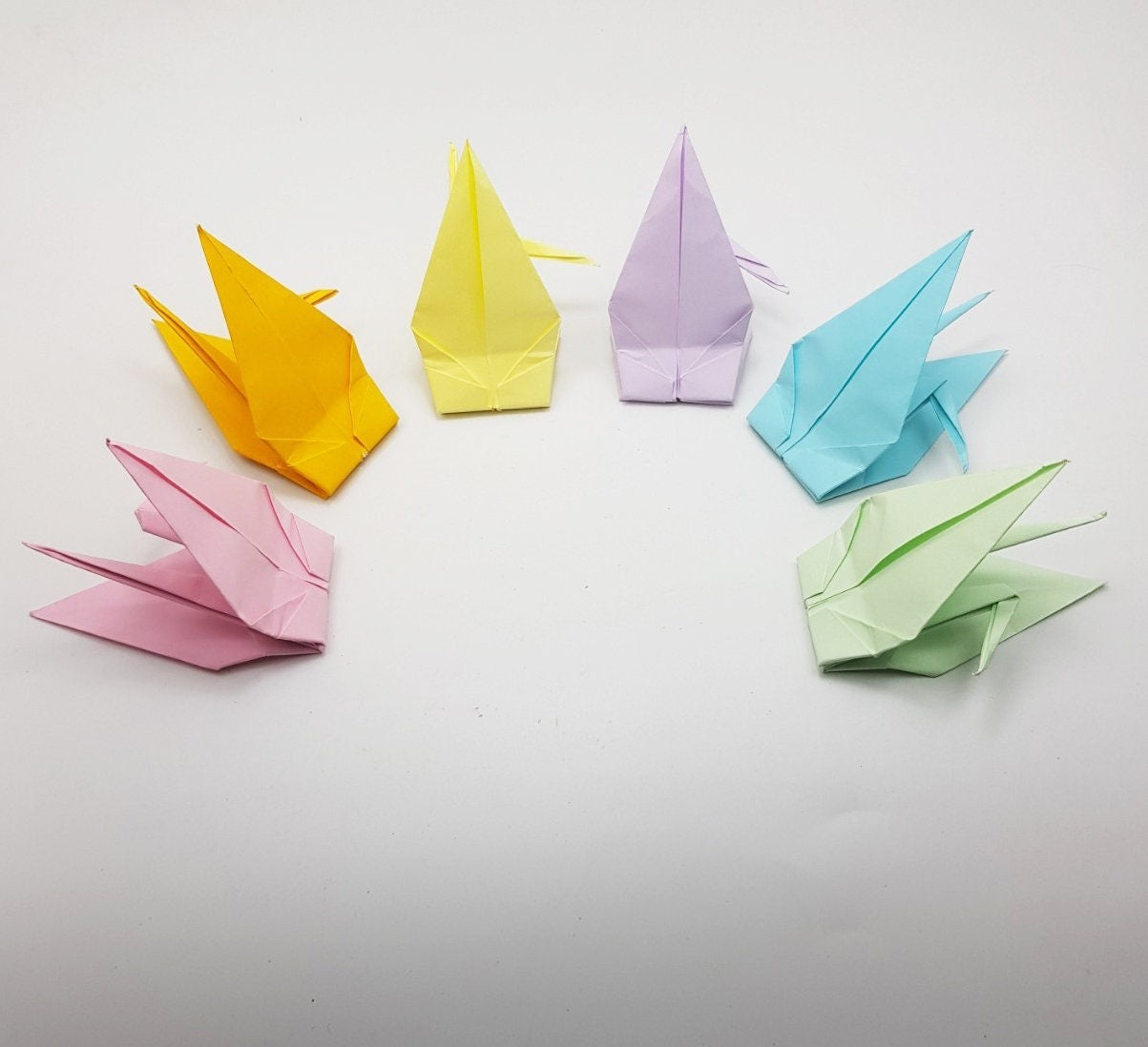 1000 Origami Paper Cranes Mixed color Sweet color Large 6 inches Bird Origami Crane 15 cm 6 inches for Japanese Wedding gift