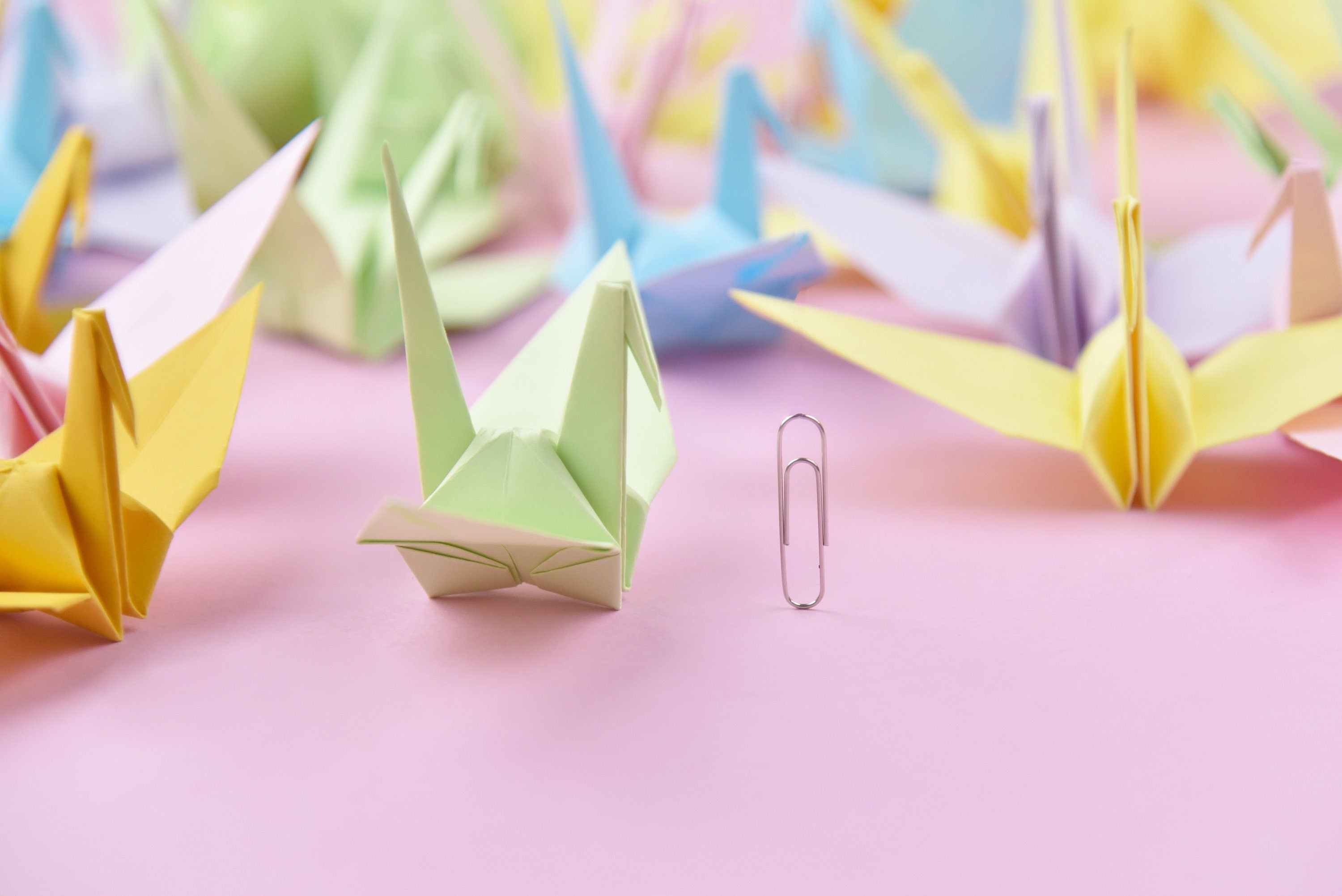 1000 Grullas de papel de origami Color mezclado Color dulce Grande 6 pulgadas Pájaro Origami Grúa 15 cm 6 pulgadas para regalo de boda japonés