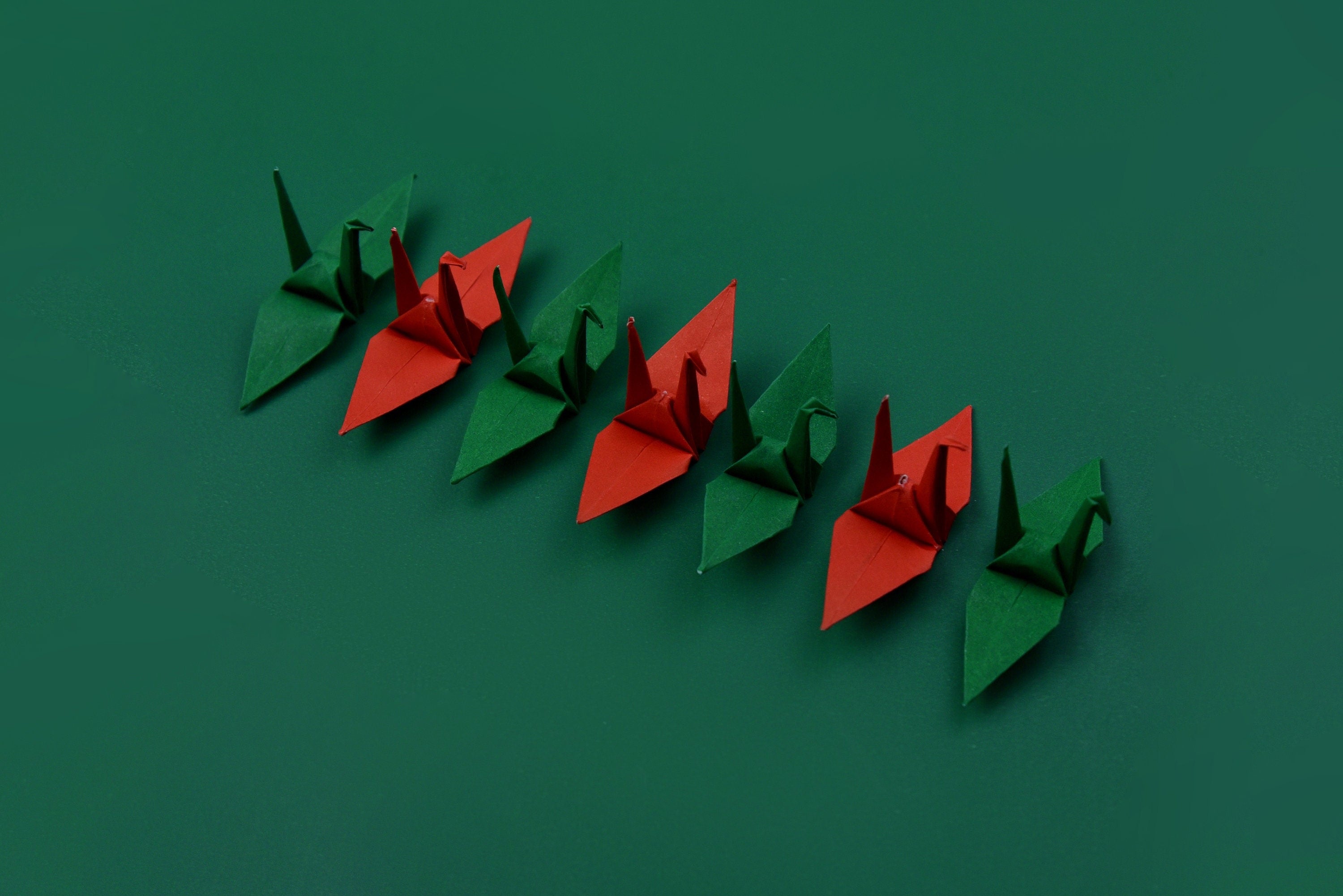 100 gru di carta origami natalizie - 3 pollici - per decorazioni di nozze, regalo di anniversario di OrigamiPolly
