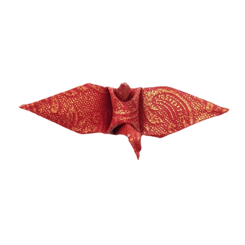 100 Grullas de papel de origami - Patrón de rosa roja - Hechas de pequeñas 1,5 pulgadas - para regalo de San Valentín, Navidad, boda
