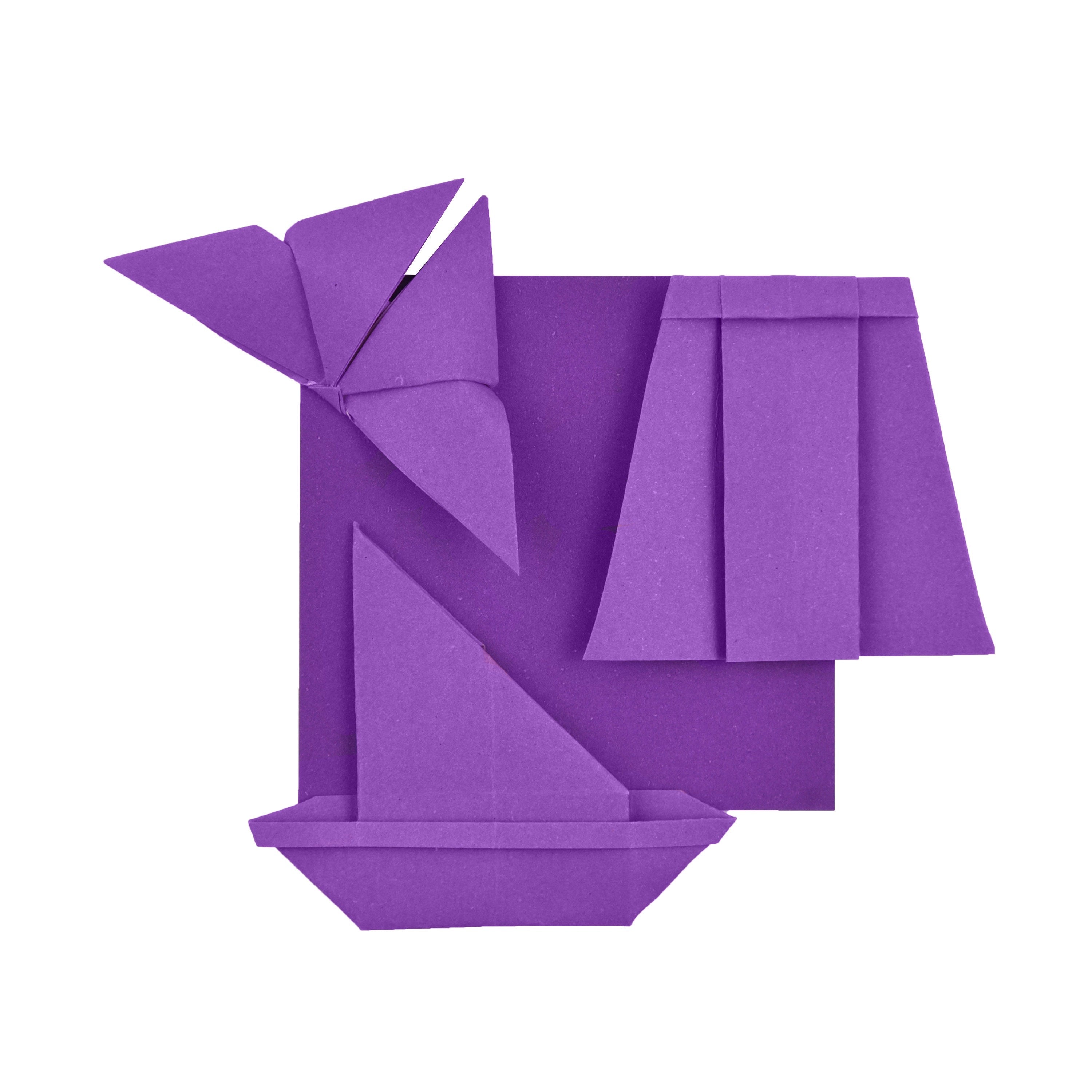 100 Hojas de Papel Origami - 3x3 pulgadas - Paquete de Papel Cuadrado para Plegar, Grullas de Origami y Decoración - P04