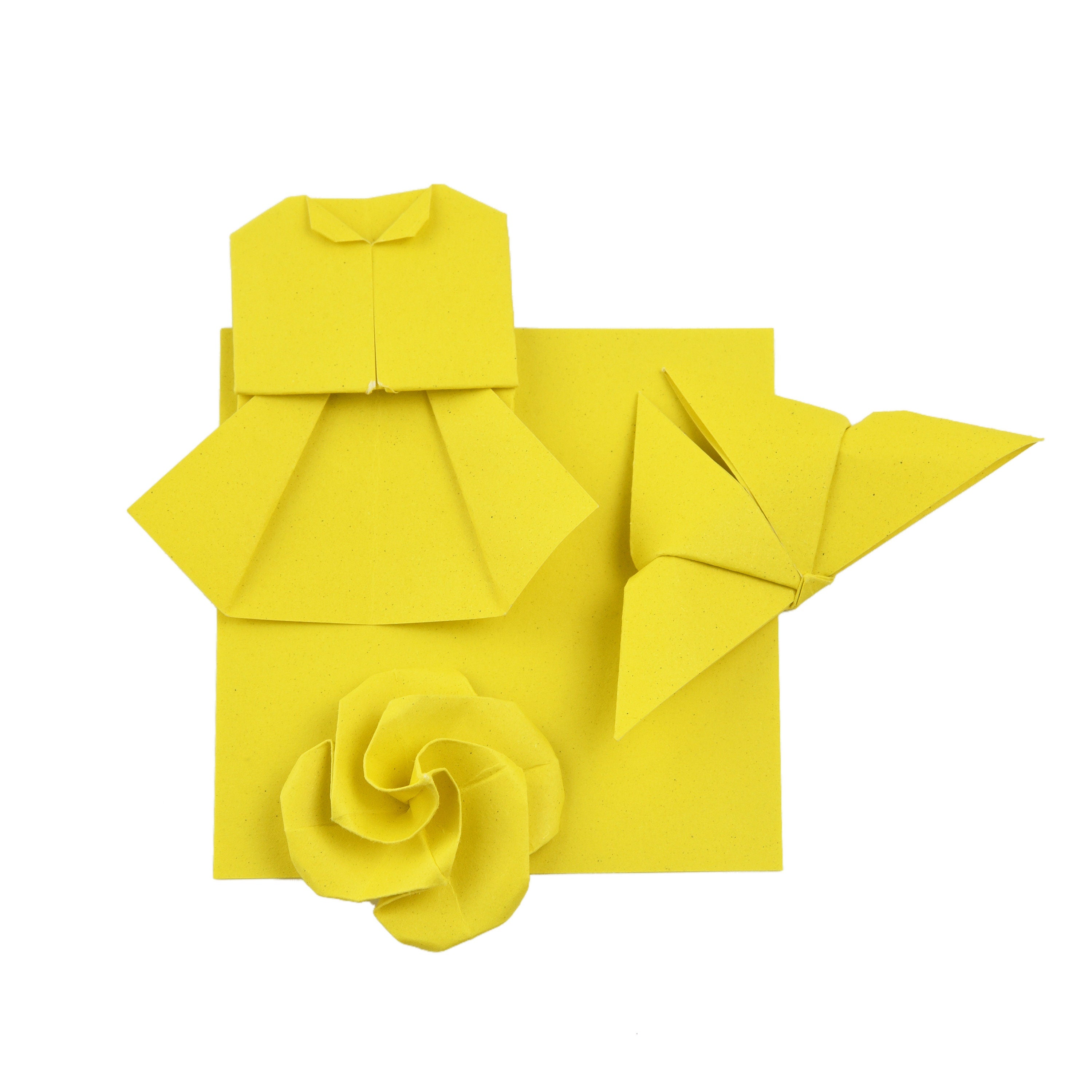 100 fogli di carta origami - 6x6 pollici - Confezione di carta quadrata per piegare, gru origami e decorazioni - S01