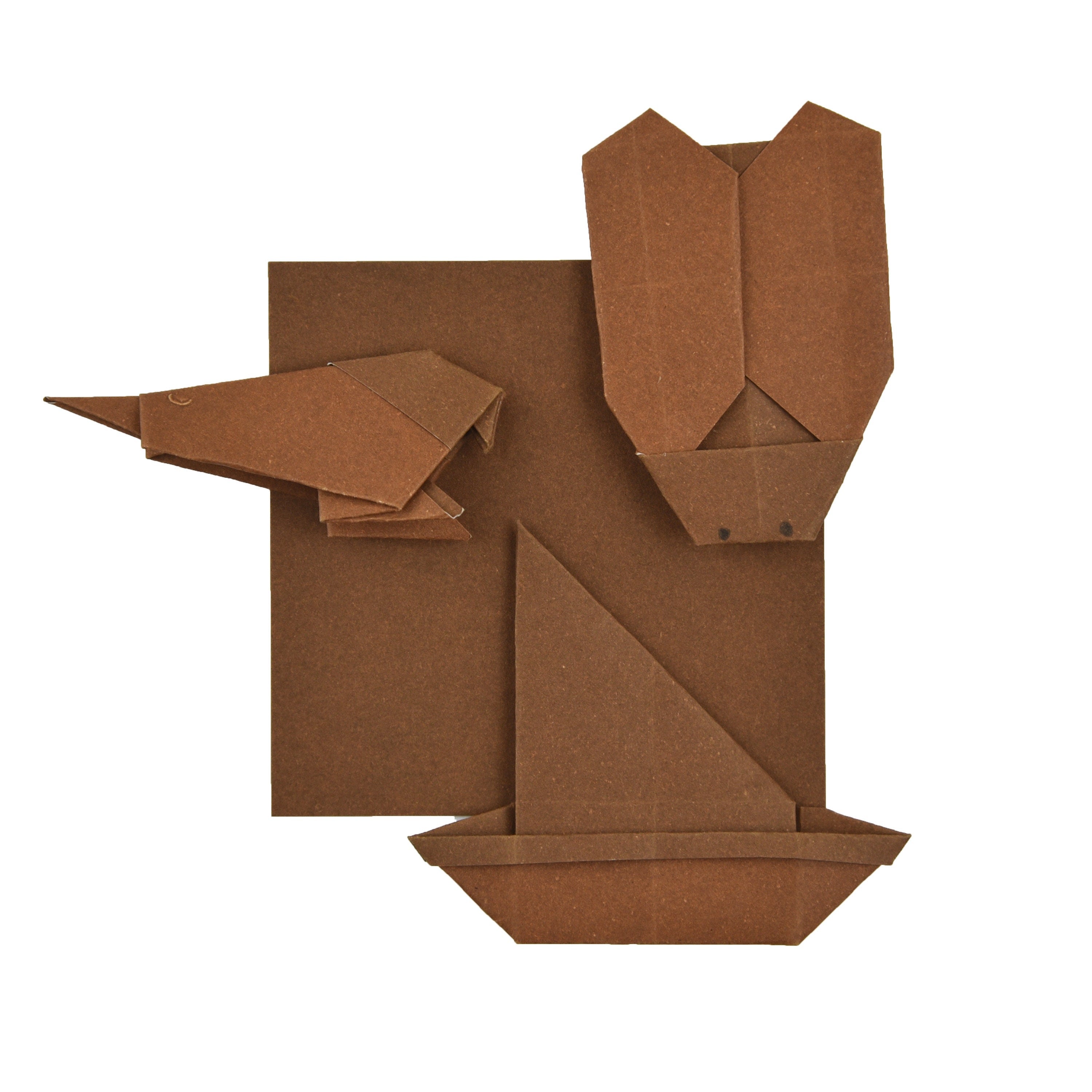 100 Hojas de Papel Origami Marrón - 6x6 pulgadas - Paquete de Papel Cuadrado para Plegar, Grullas de Origami y Decoración - S07