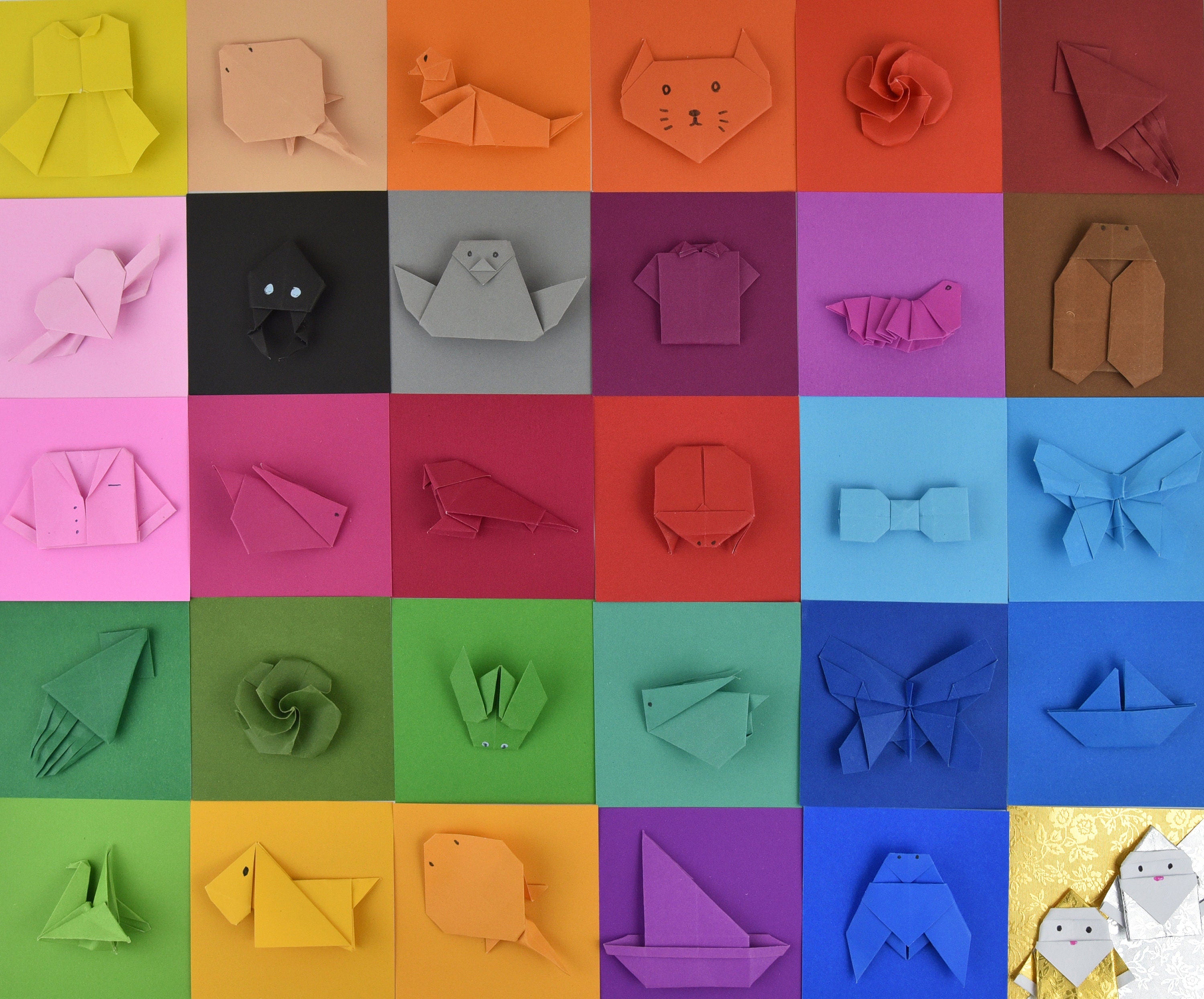 100 fogli di carta origami - 3x3 pollici - Confezione di carta quadrata per piegare, gru origami e decorazioni - S06