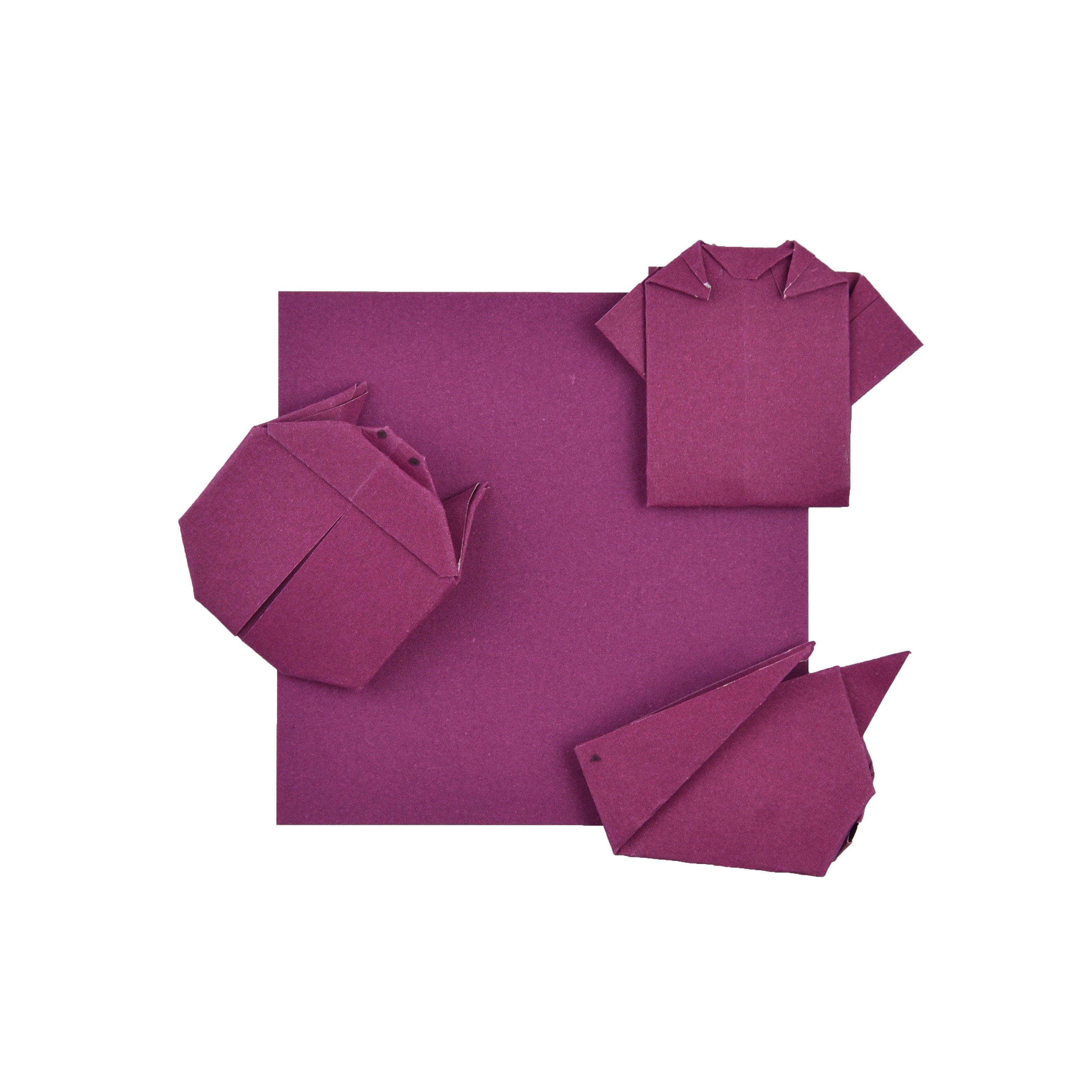 100 fogli di carta origami bordeaux - 3x3 pollici - confezione di carta quadrata per piegare, gru origami e decorazioni - S09