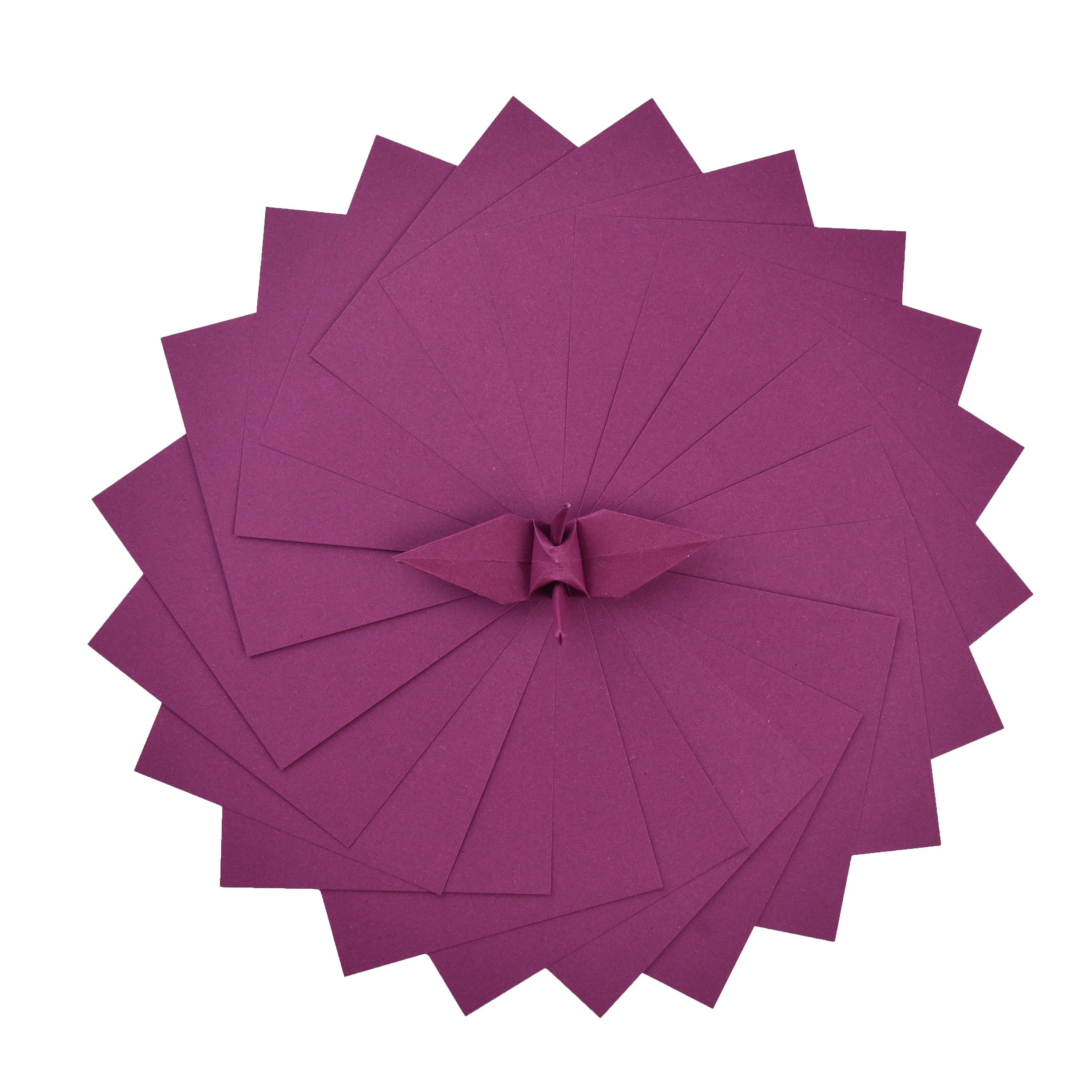 100 hojas de papel de origami color burdeos - 3x3 pulgadas - Paquete de papel cuadrado para plegado, grullas de origami y decoración - S09