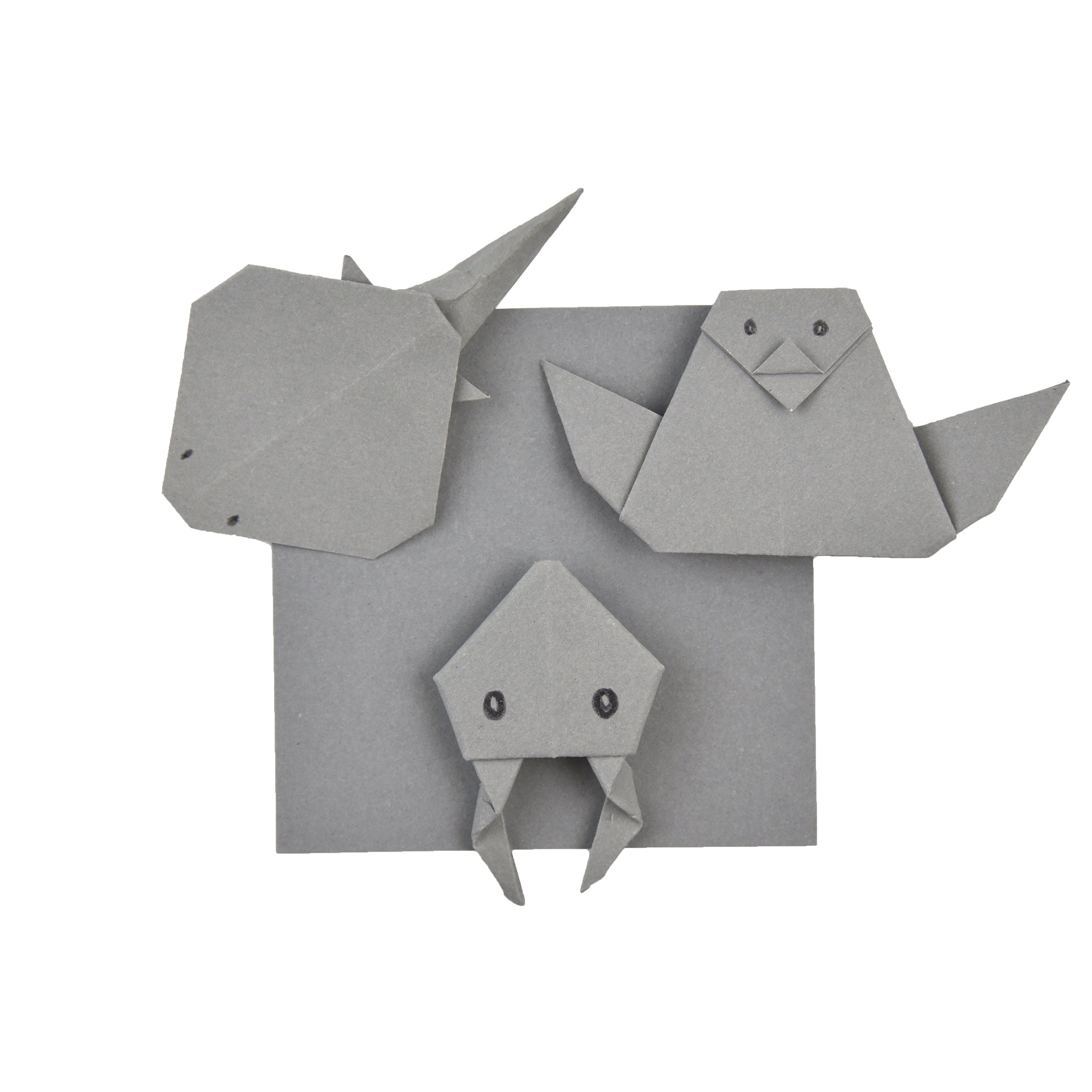 100 Hojas de Papel Origami Gris - 3x3 pulgadas - Paquete de Papel Cuadrado para Plegar, Grullas de Origami y Decoración - S10