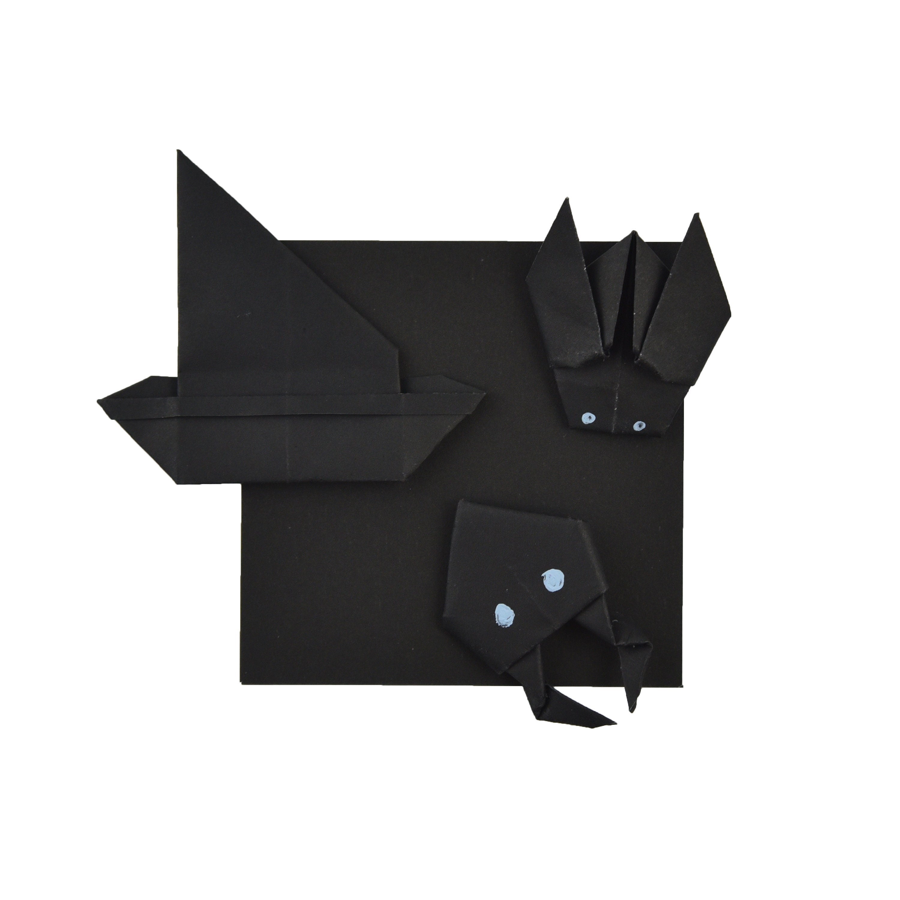 100 hojas de papel de origami negras - 3x3 pulgadas - Paquete de papel cuadrado para plegar, grullas de origami y decoración - S11
