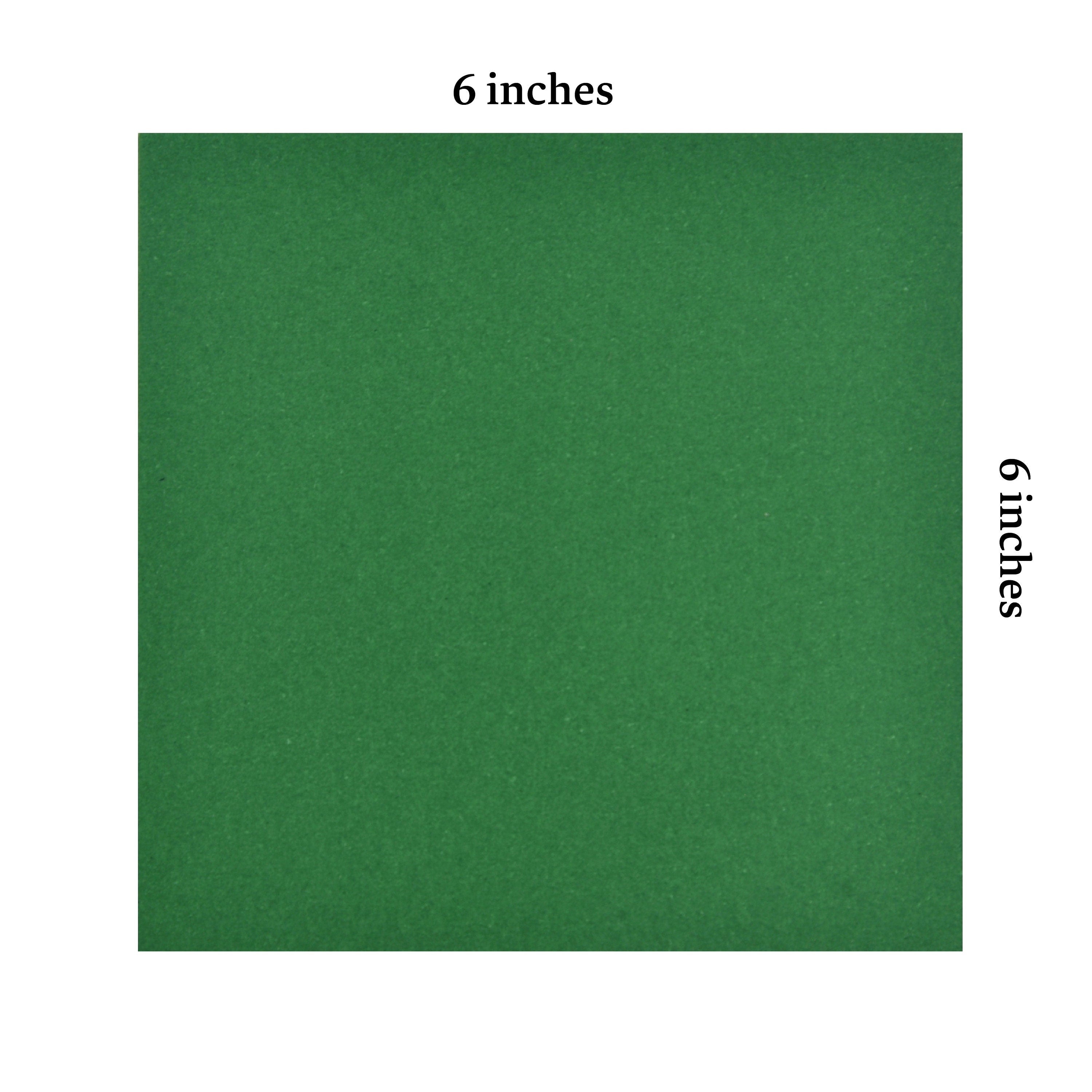100 Green Origami Paper Sheets 6x6 inches Square Paper Pack for Folding, Origami Cranes, and Decoration - S24