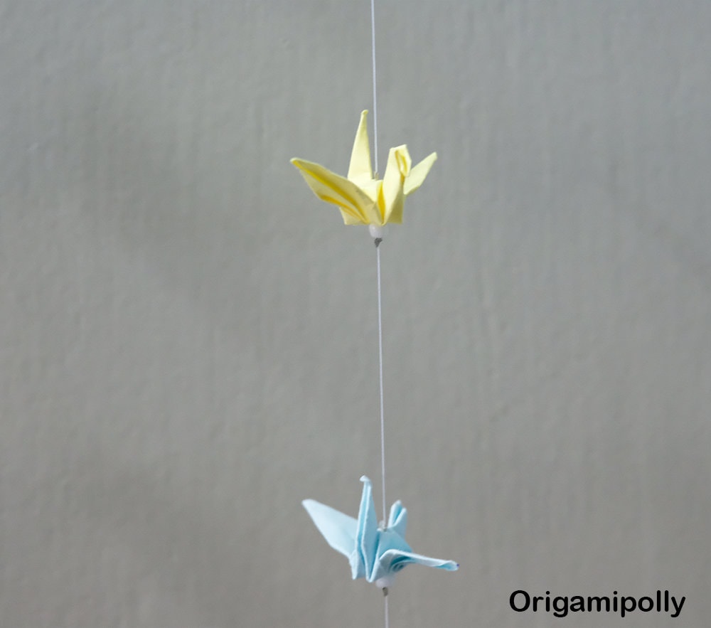 10 corde 250 gru origami gru ghirlanda mista Coloe piccola gru di carta origami da 1,5 pollici su corda per la decorazione di nozze ghirlanda di origami