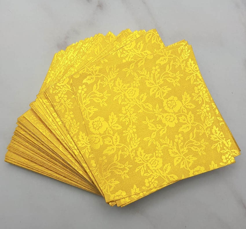 100 hojas de papel de origami dorado - 3x3 pulgadas - Paquete de papel de colores para plegar, grullas de origami y decoración