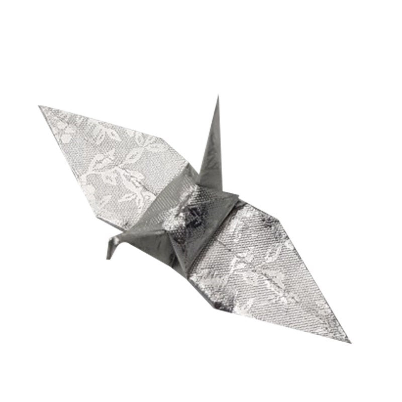 Confezione da 100 fogli di carta origami argento con motivo floreale - 3x3 pollici - per carta pieghevole, gru origami, decorazione origami