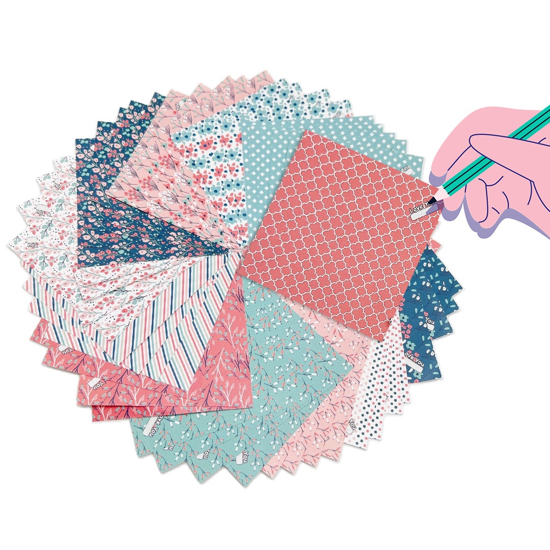 Origami Paper Patterned 50 Sheets Origami Paper I Love You – Origamipolly