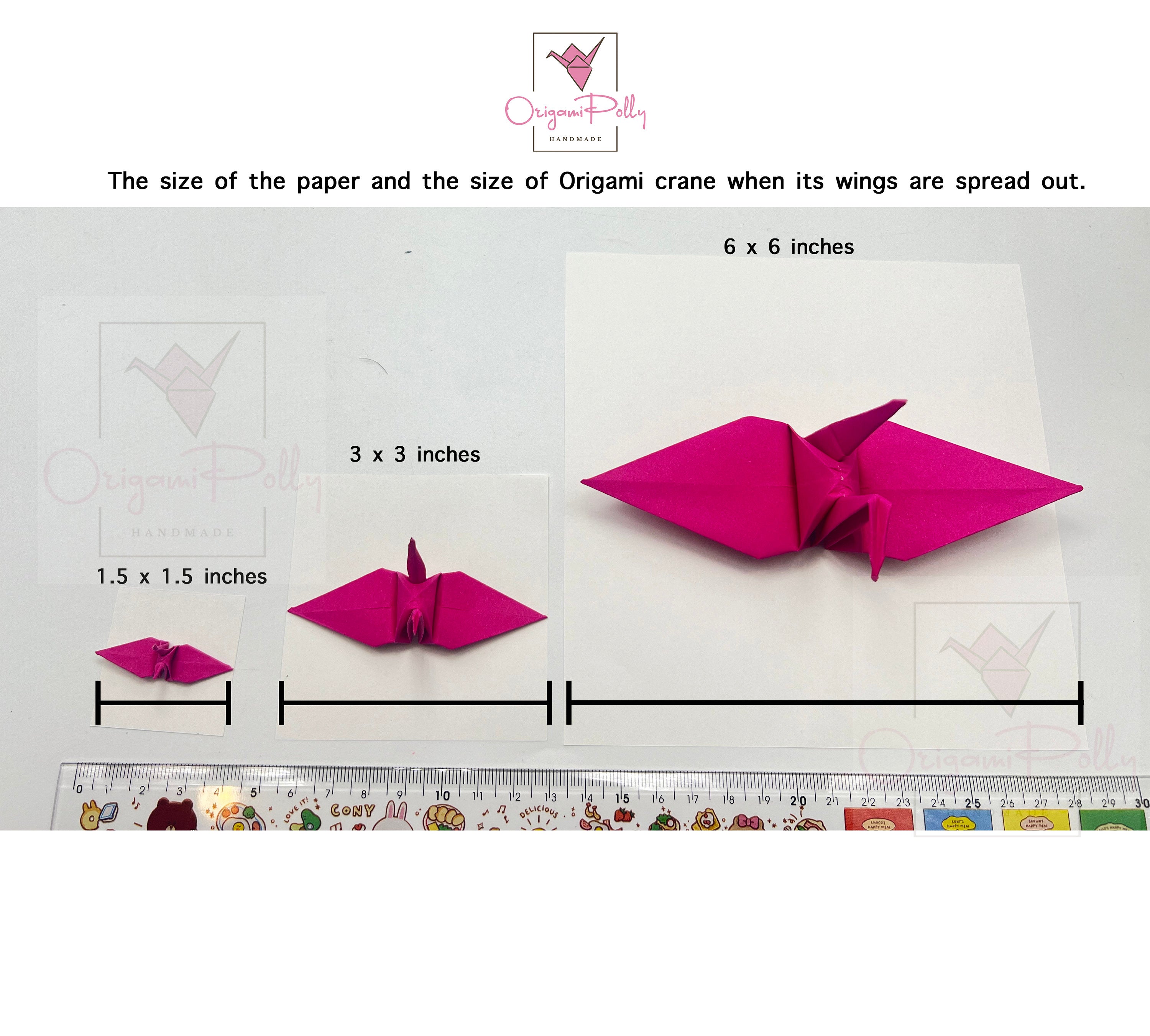 1000 grúas de papel de origami grullas de origami rosa prefabricadas pequeñas 1,5x1,5 pulgadas para decoración de bodas, regalo de aniversario, San Valentín