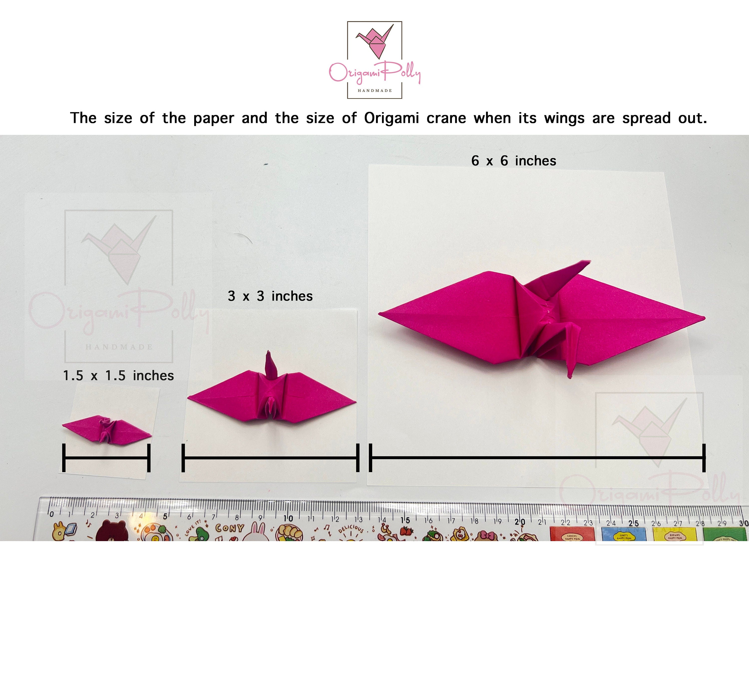 1000 Origami Paper Crane Brown 3x3 inch (7.5cm) Coco White Pre-Made Wedding Decor, Anniversary Gift, Valentines, Backdrop