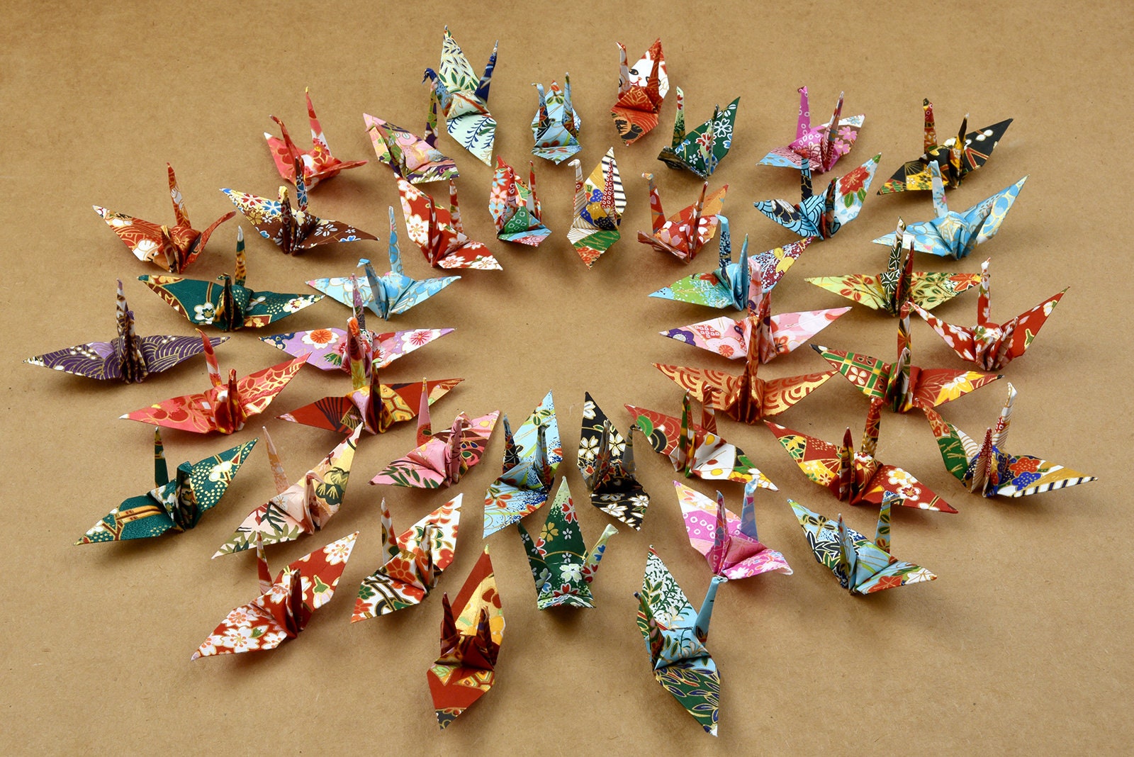 1000 Origami Paper Crane Washi Paper Origami Crane Different patterns Japanese Print Made of 1.5 inches for Wedding decor Origamipolly