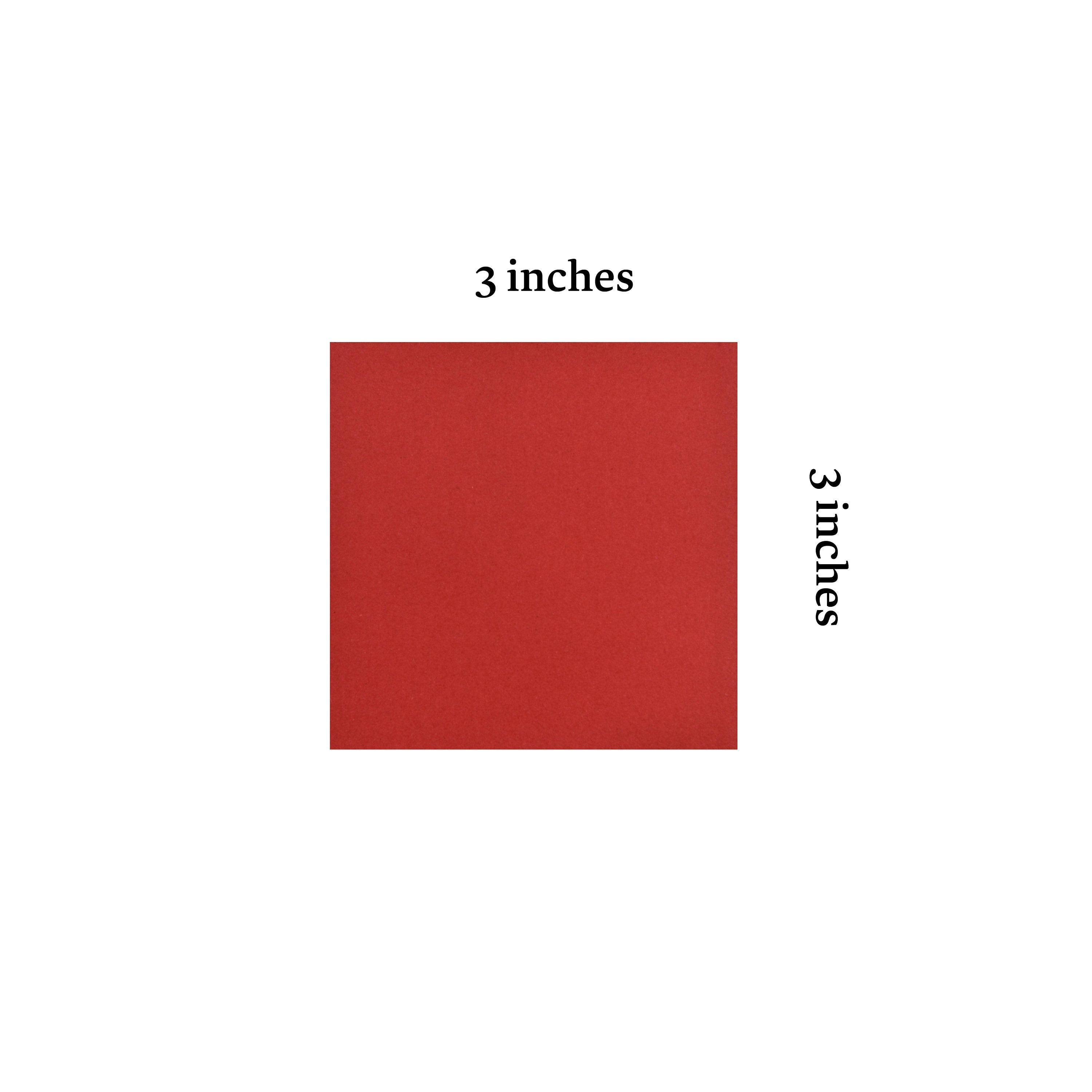 100 Red Origami Paper Sheets 3x3 inches Square Paper Pack S16