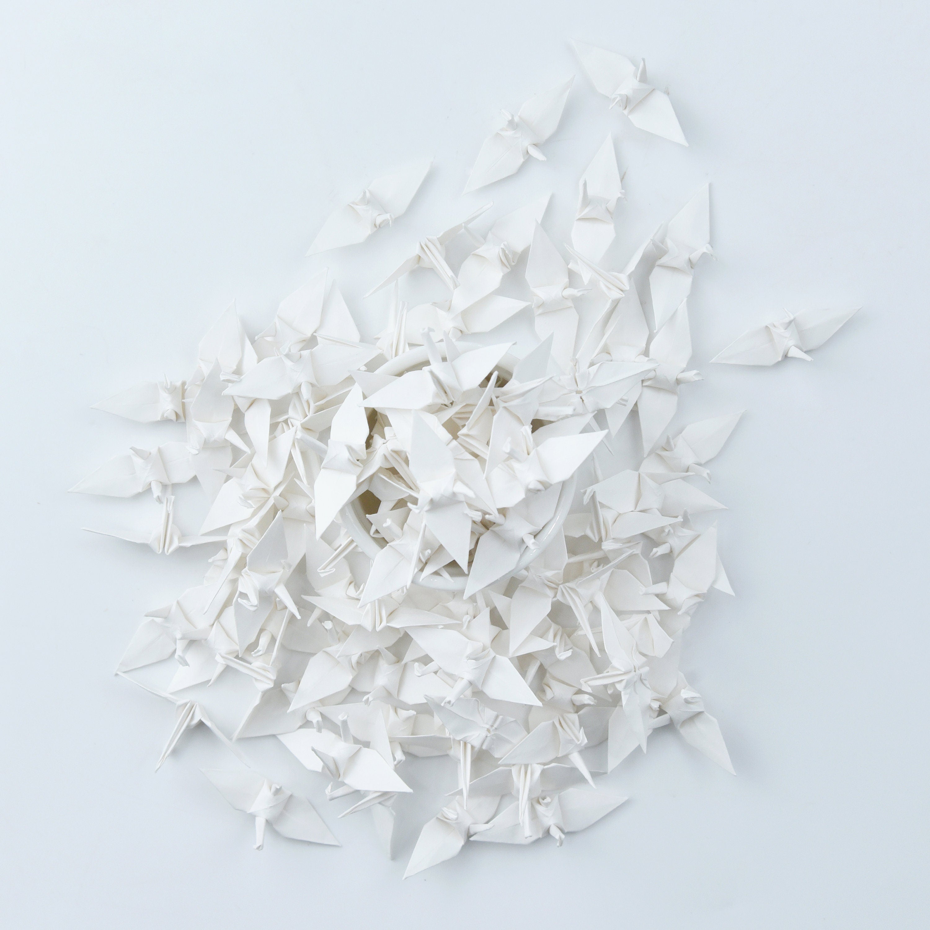 1000 gru di carta origami avorio - piegate a mano - 1,5 pollici - ornamento giapponese, Natale, decorazione di nozze