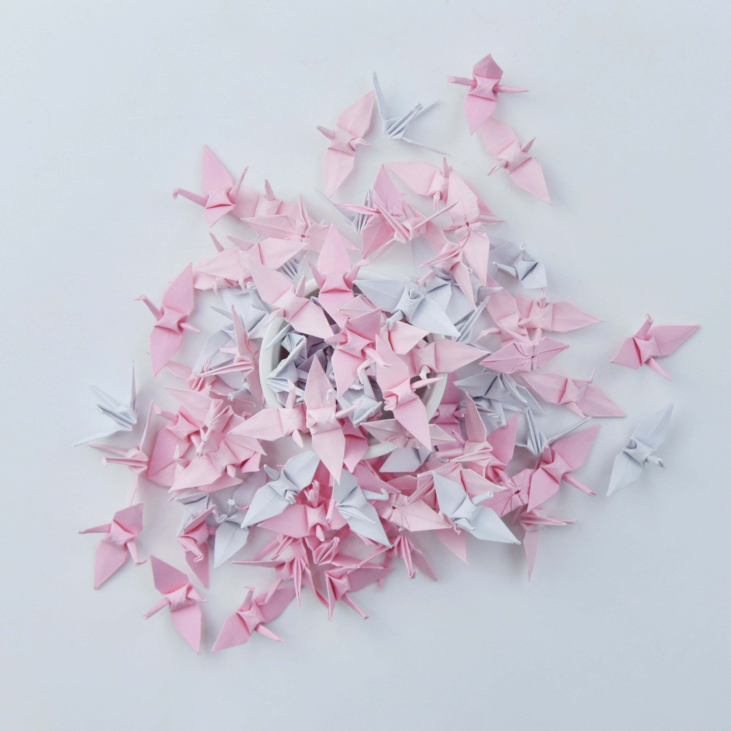 1000 Pink Shade Origami Cranes 1.5 inch Handmade